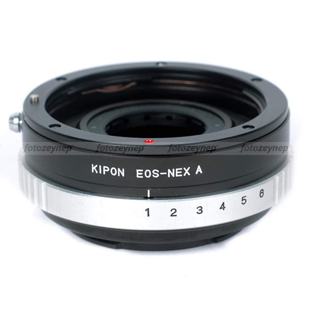 Kipon EOS-NEX A Diyafram Kontrollü Canon Lensi Sony NEX E-Mount Gövdelere takmak için.