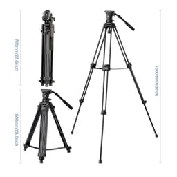 Digipod DVT-75AW Profesyonel Video Tripod + DVH-5W Fluid Kafa 