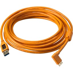 Tether Tools CU61RT15-ORG USB 3.0 Type-A Male to Micro-USB Right-Angle Male Cable 