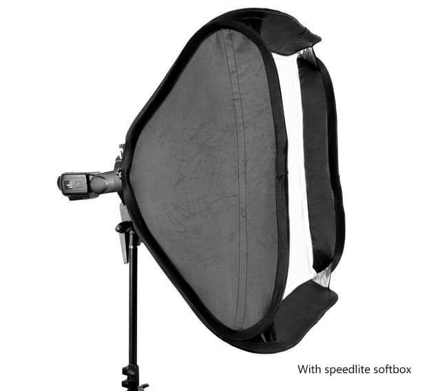 Godox Kafa Flaşı için 50x50 Katlanabilir Softbox + Flaş Tutucu