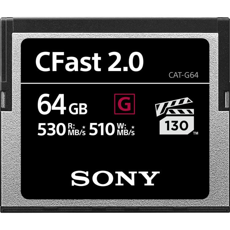 Sony 64GB CFast 2.0 G Series Memory Card (CAT-G64)