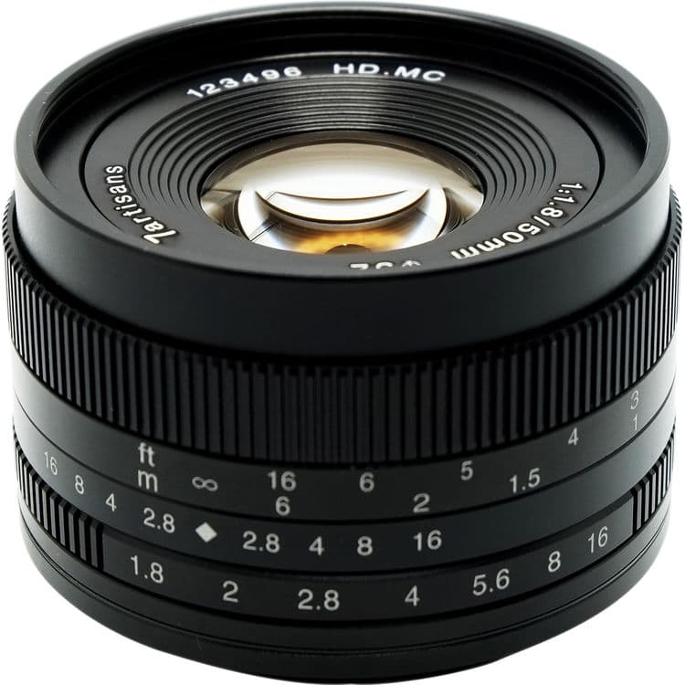 7Artisans 50mm F1.8 Sony (E Mount) MF APS-C Lens Siyah 