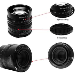 7Artisans 55mm F1.4 Sony (E Mount) MF APS-C Lens Siyah 