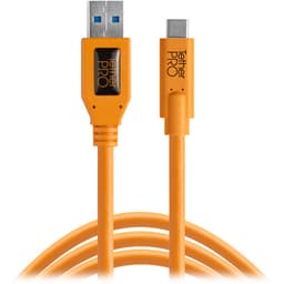 Tether Tools CUC3215-ORG USB Type-C Male to USB 3.0 Type-A Male Cable