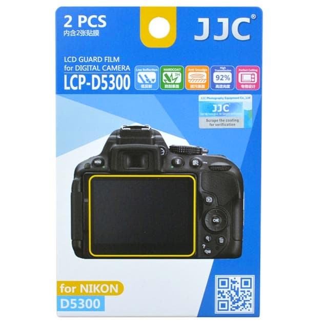 JJC LCP-D5300 LCD Ekran Koruyucu Film 2`li Paket (Nikon D5300, D5500, D5600)