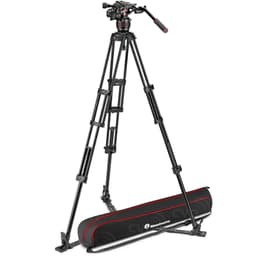 Manfrotto MVK608TWINGA 608 Nitrotech Fluid Video Head and Aluminum Twin Leg Tripod with Ground Spreader