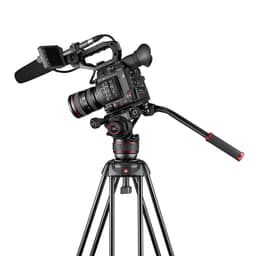 Manfrotto MVK608TWINGA 608 Nitrotech Fluid Video Head and Aluminum Twin Leg Tripod with Ground Spreader