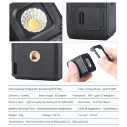 Ulanzi L1 Pro Su Geçirmez Mini Led Işık (1376)