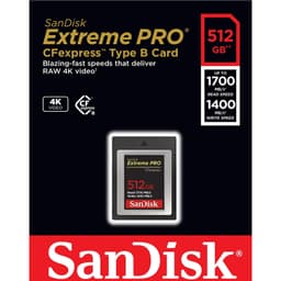Sandisk 512GB Extreme PRO CFexpress Card Type B              