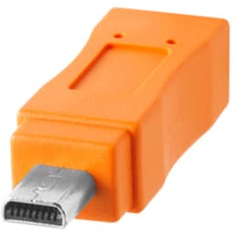 Tether Tools CUC2615-ORG TetherPro USB Type-C Male to 8-Pin Mini-USB 2.0 Type-B Male Cable