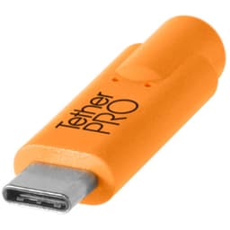 Tether Tools CUC2615-ORG TetherPro USB Type-C Male to 8-Pin Mini-USB 2.0 Type-B Male Cable