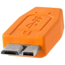 Tether Tools CUC3315-ORG TetherPro USB Type-C Male to Micro-USB 3.0 Type-B Male Cable 