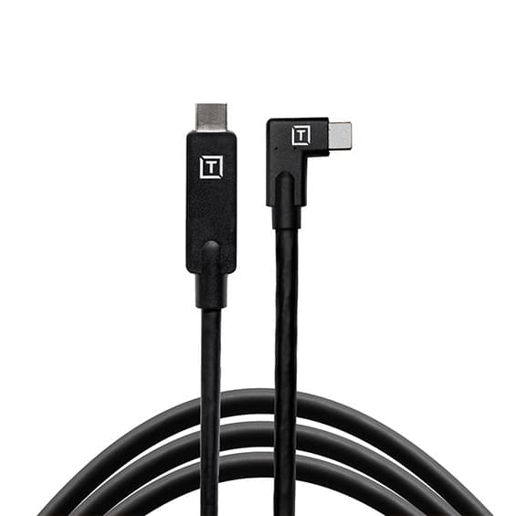 Tether Tools CUC15RT-BLK TetherPro USB-C to USB-C Right Angle (Black)