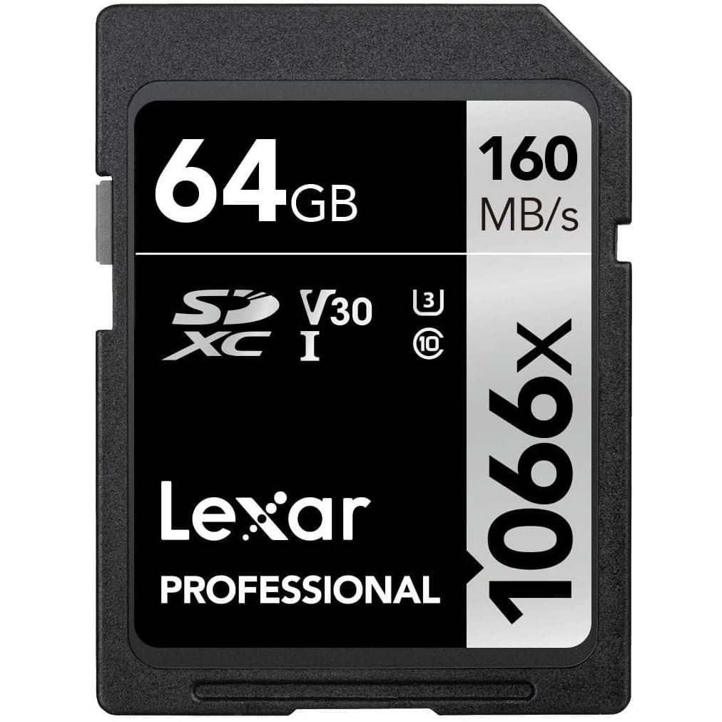 Lexar 64 GB SDXC U3 V30 UHS-I C10 Kart 1066x 160 mb/s