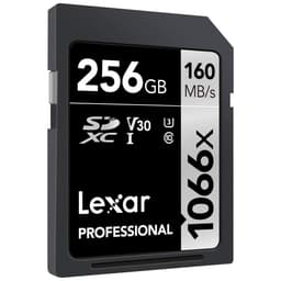 Lexar 256 GB SDXC U3 V30 UHS-I C10 Kart 1066x 160 mb/s