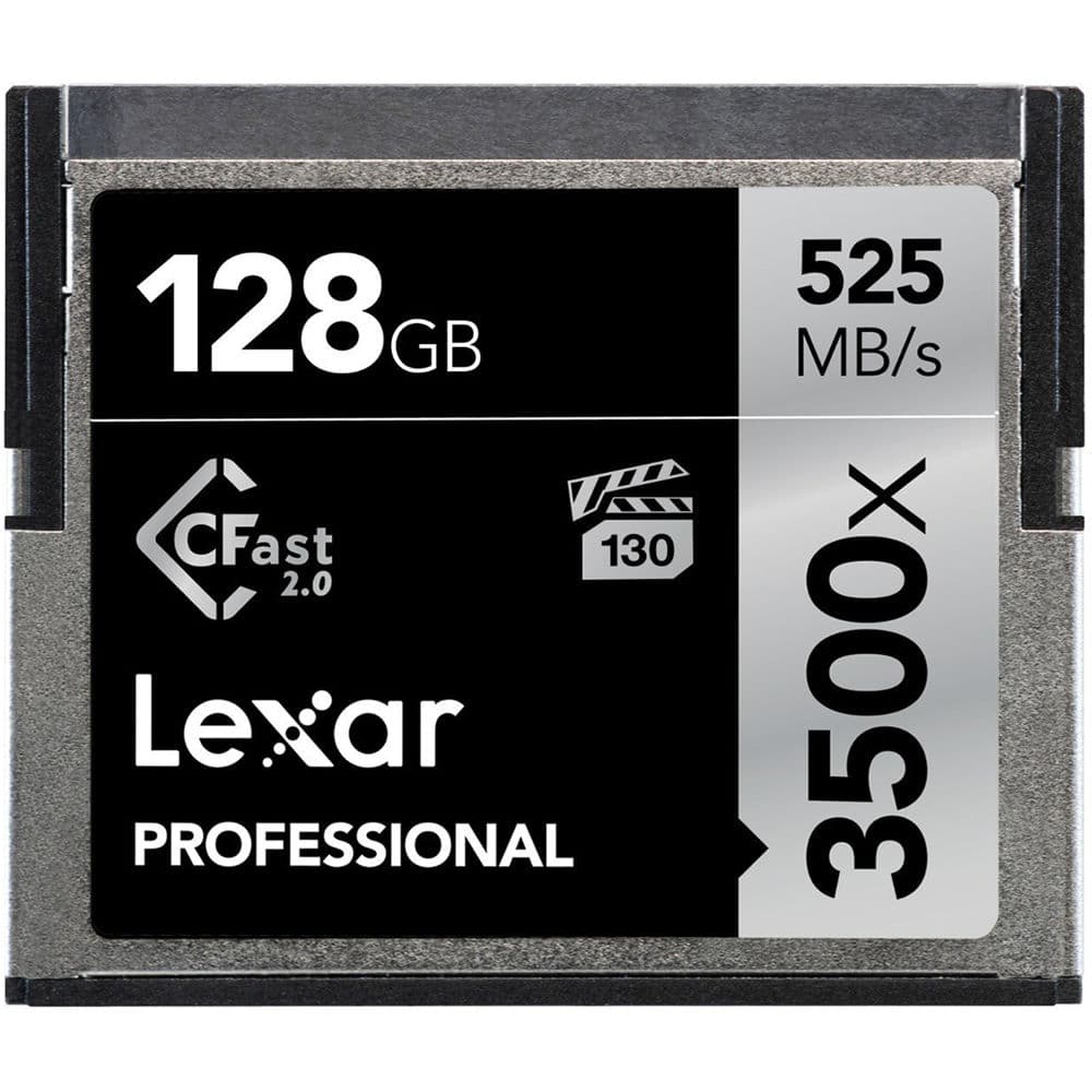 Lexar 128GB Professional 3500x CFast 2.0 Memory Card 525 mb/s