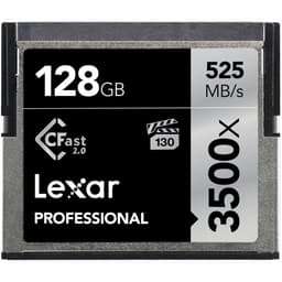 Lexar 128GB Professional 3500x CFast 2.0 Memory Card 525 mb/s