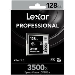 Lexar 128GB Professional 3500x CFast 2.0 Memory Card 525 mb/s