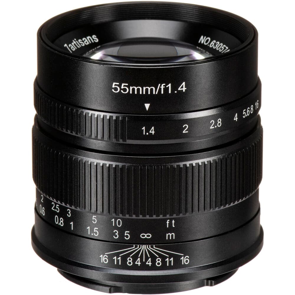 7artisans 55mm f/1.4 Lens (Canon EF-M) MF APS-C Lens Siyah