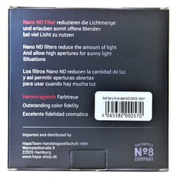 No8 46mm Nano Variable Density ND 2-32 Filtre (1-5 Stop)