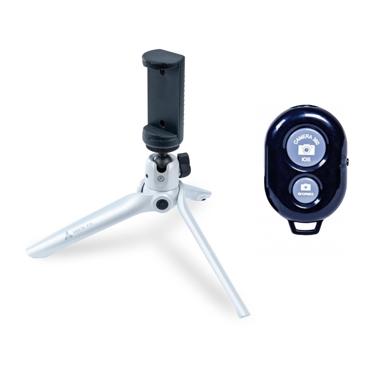 Vanguard Vesta TT1 Beyaz Mini Tripod + Telefon Tutucu + Kumanda