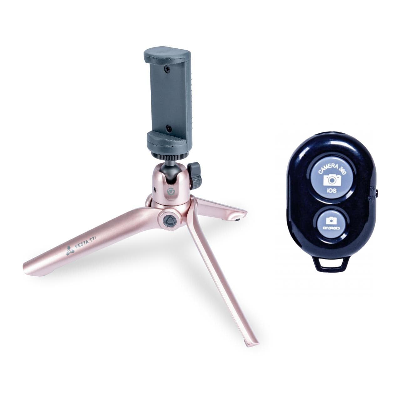 Vanguard Vesta TT1 Rose Gold Mini Tripod + Telefon Tutucu + Kumanda