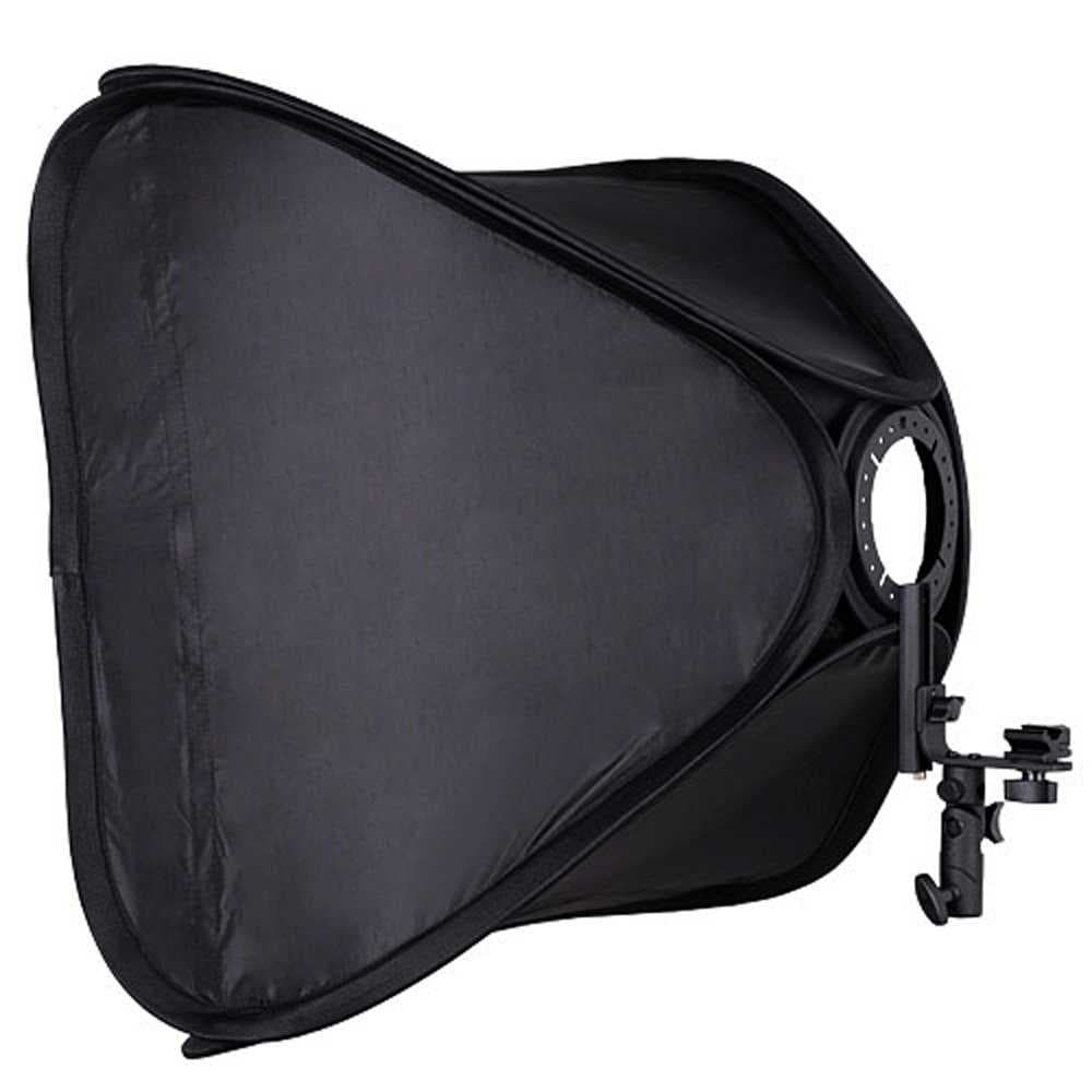 Fotga Kafa Flaşı için 40x40 Katlanabilir Softbox + Flaş Tutucu