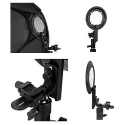 Fotga Kafa Flaşı için 40x40 Katlanabilir Softbox + Flaş Tutucu