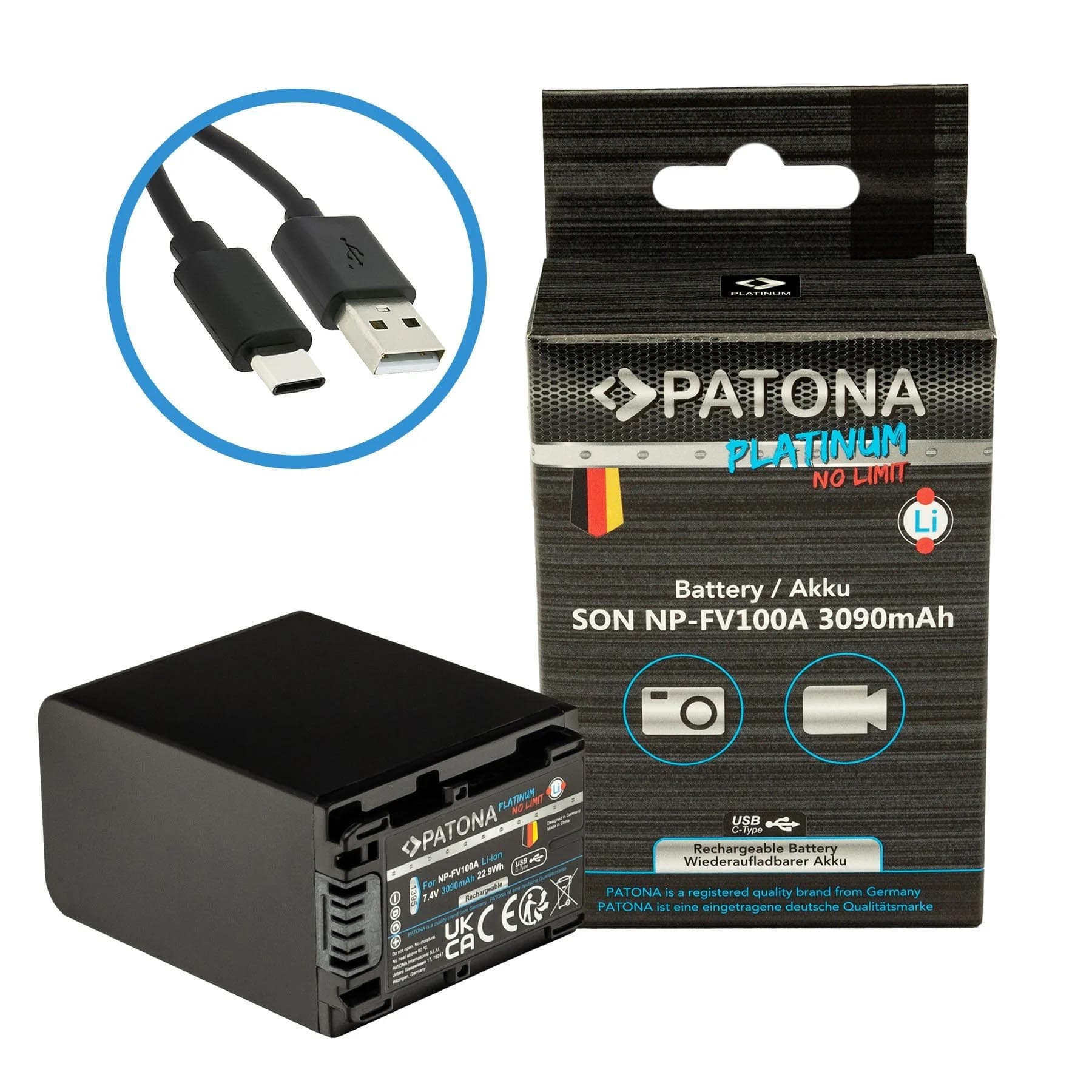 Patona 1395 Platinum NP-FV100A Sony Batarya