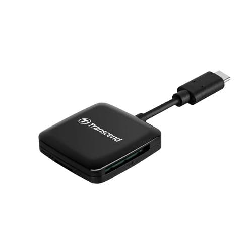 TRANSCEND TS-RDC3 SD/MICRO SD CARD READER, USB 3.2 Gen 1, BLACK, TYPE C