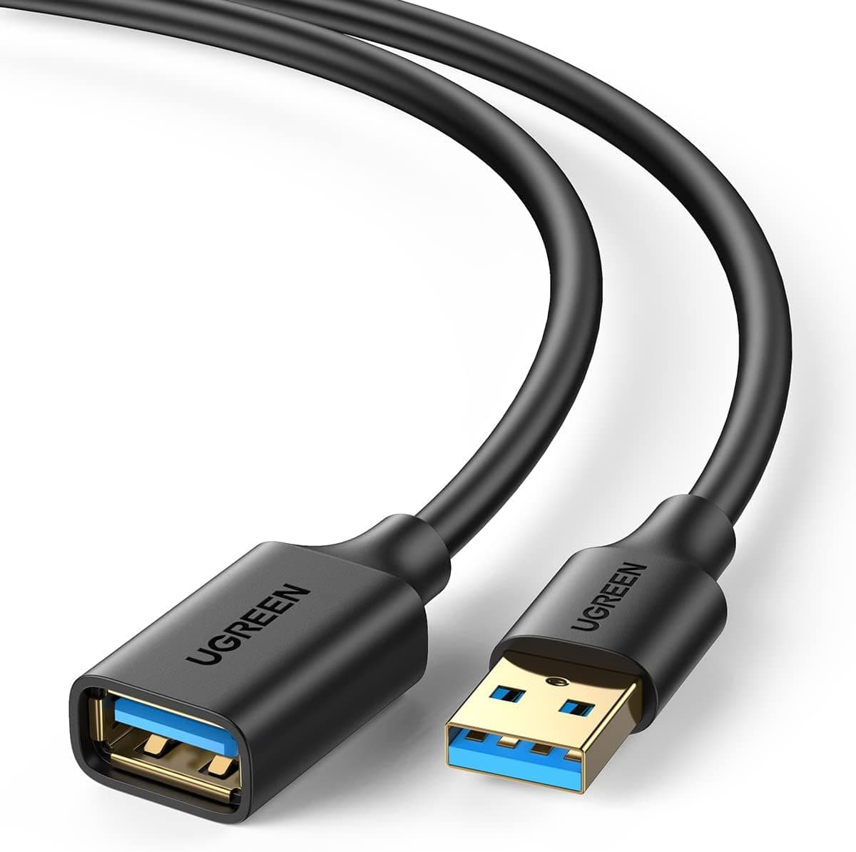 Ugreen USB 3.0 Uzatma Kablosu, 2 Metre, Siyah