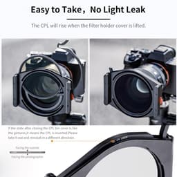 K&amp;F Concept X PRO Square Filter Holder System (95mm CPL + Square ND8/64/1000 + 4 Adapter Rings)