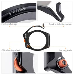 K&amp;F Concept X PRO Square Filter Holder System (95mm CPL + Square ND8/64/1000 + 4 Adapter Rings)