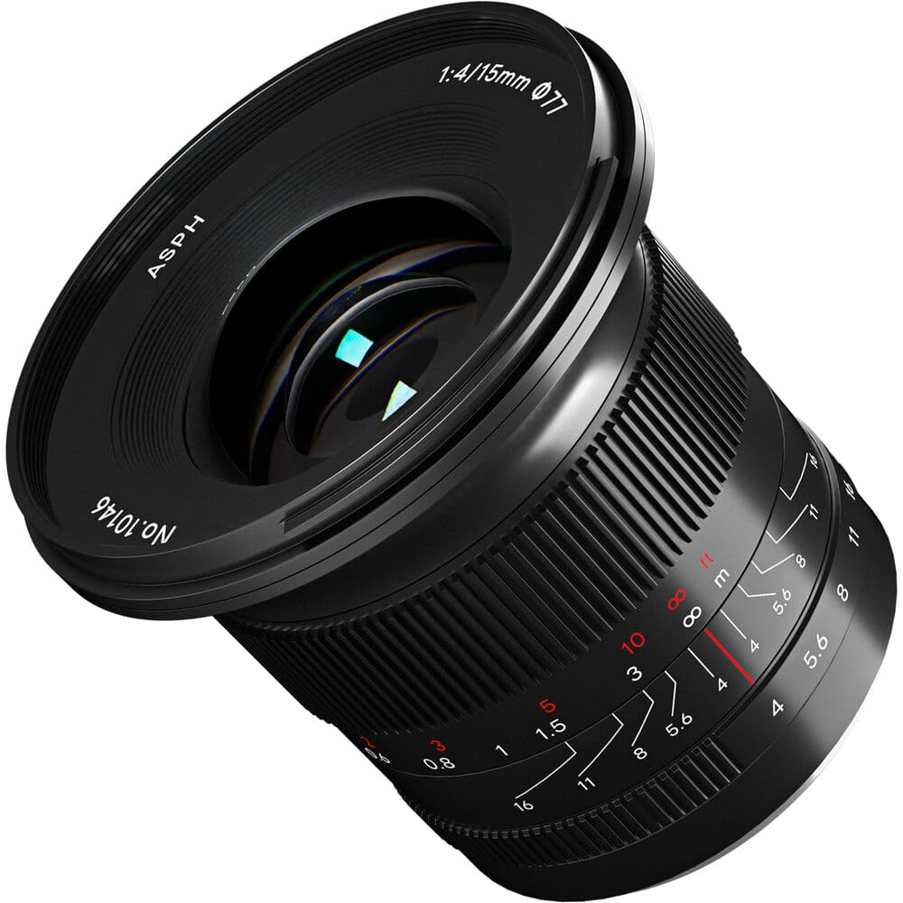 7Artisans 15mm F4 Canon (EOS-R Mount) MF Full Frame Lens Siyah