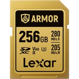 Lexar 256 GB ARMOR GOLD V60 UHS-II SDXC Memory Card