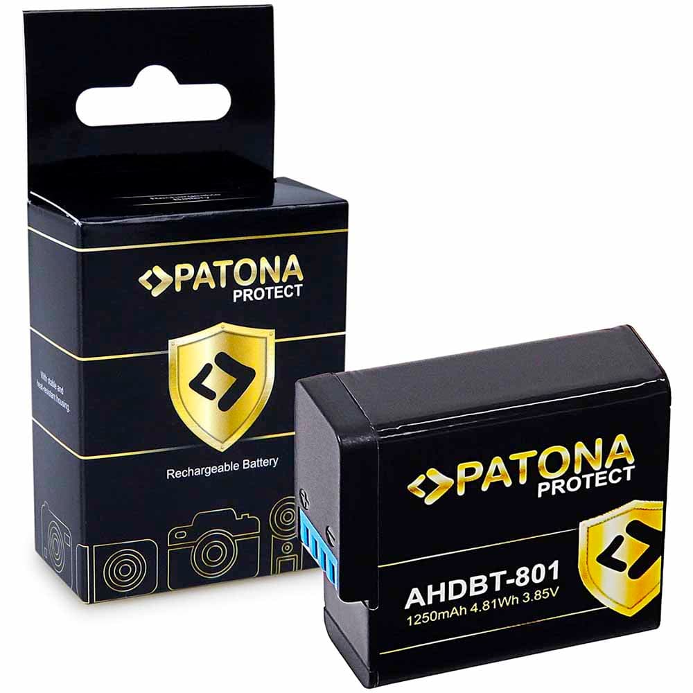 Patona 13325 Protect AHDBT-801 GoPro Hero8, Hero7, Hero6, Hero5 Batarya