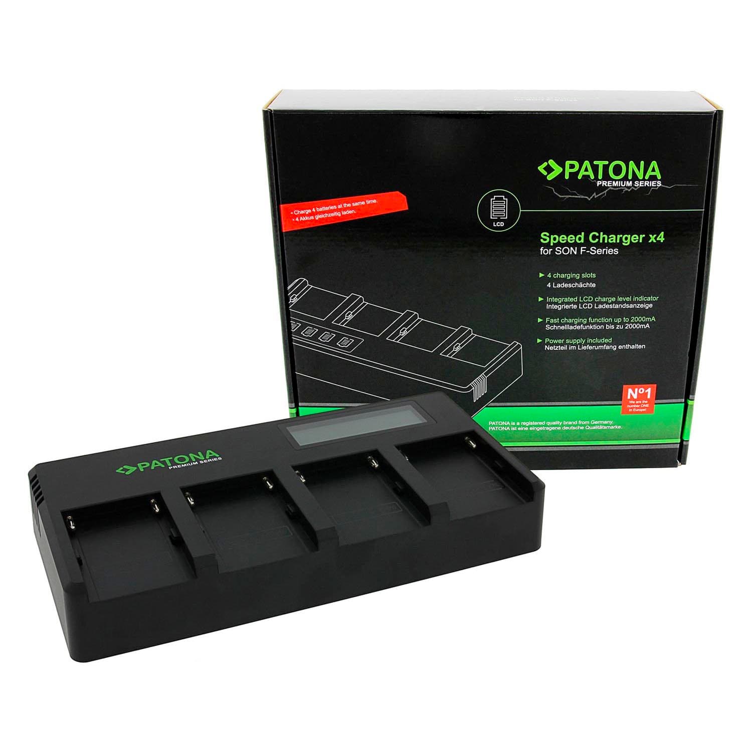 PATONA 1703 PREMIUM 4-PORT BATTERY CHARGER SONY NP-F970 BATTERY