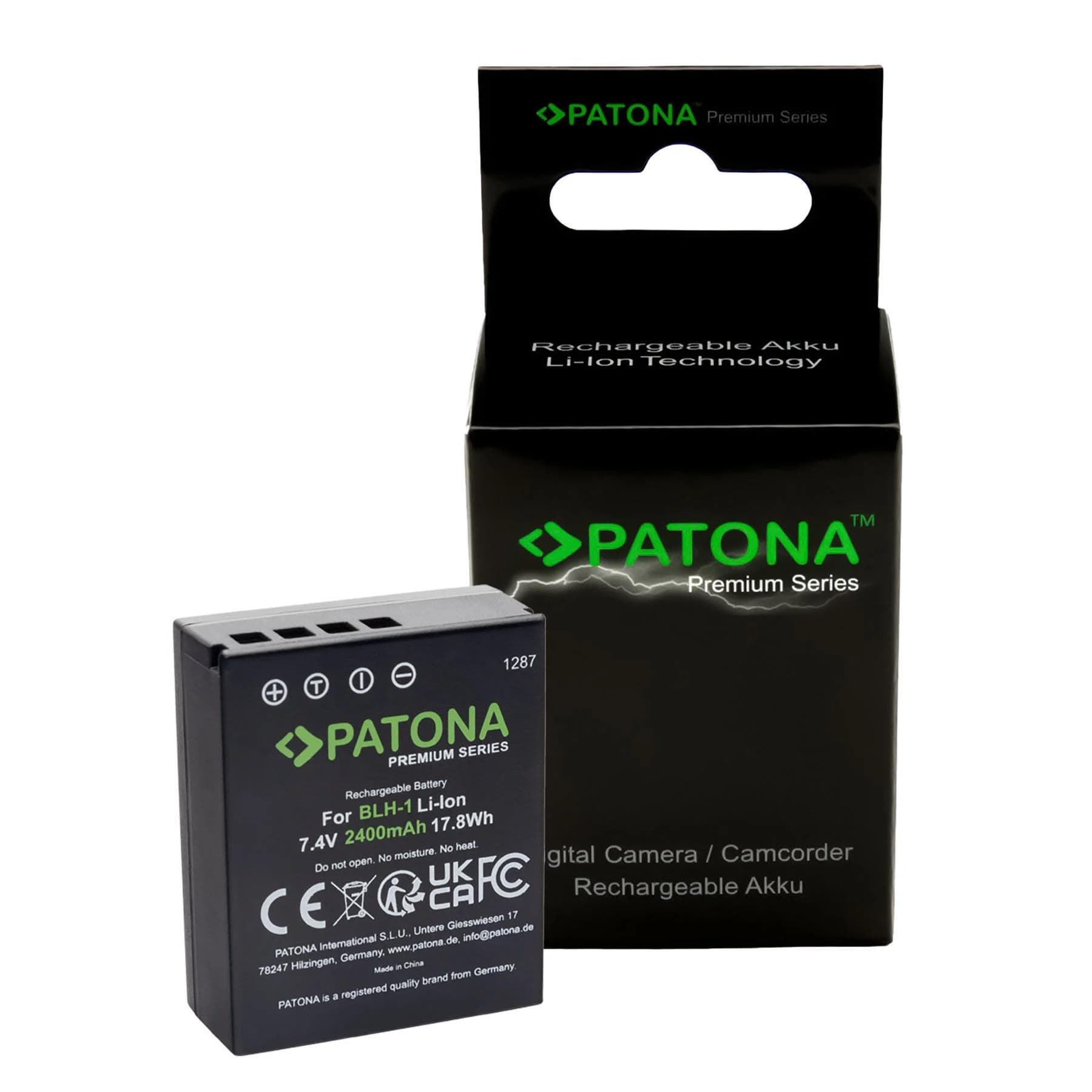 PATONA 1287 Premium Battery Olympus BLH-1 2400mAh 7.4V