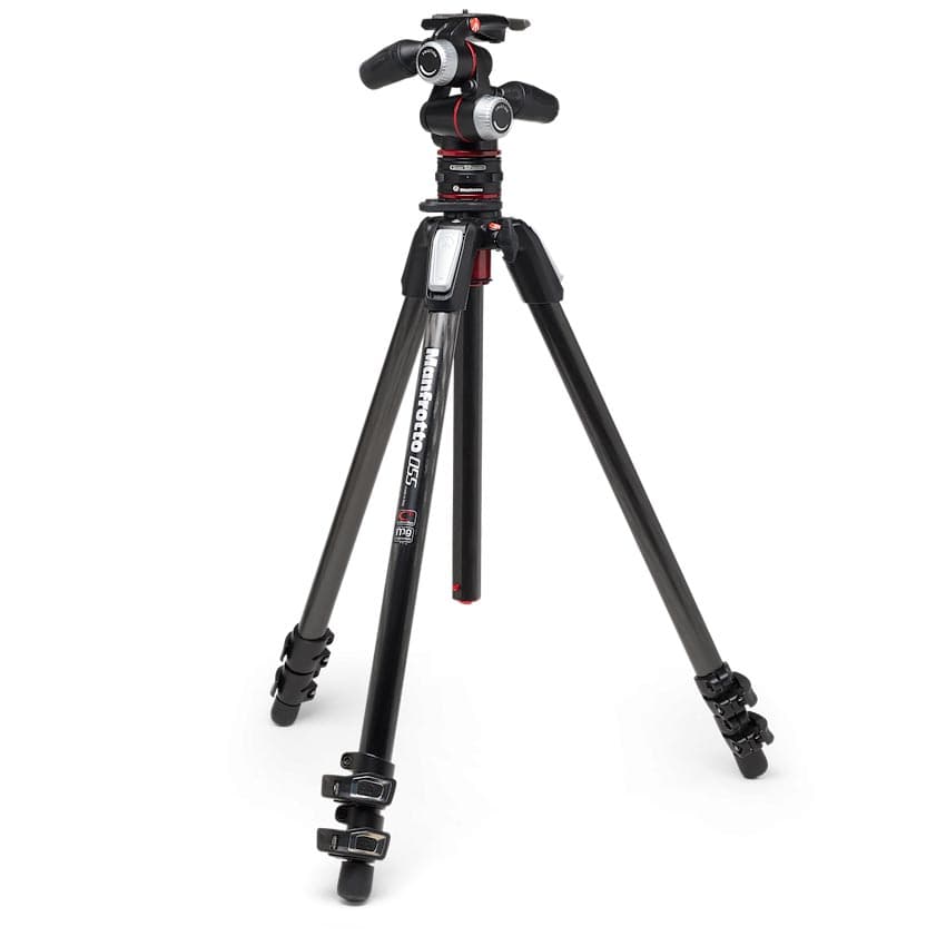 Manfrotto MK055CXPRO33WQR 055 Carbon 3-Section Tripod with 3-Way Head + MOVE