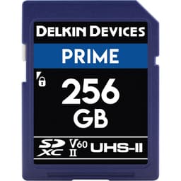 Delkin Devices 256GB Prime UHS-II V60 SDXC Memory Card 300 mb/s