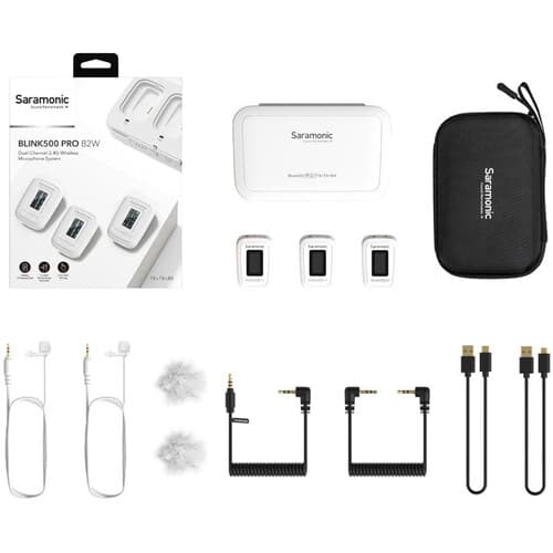 Saramonic Blink500 PRO B2W Kablosuz Yaka Mikrofonu Sistemi (Beyaz)