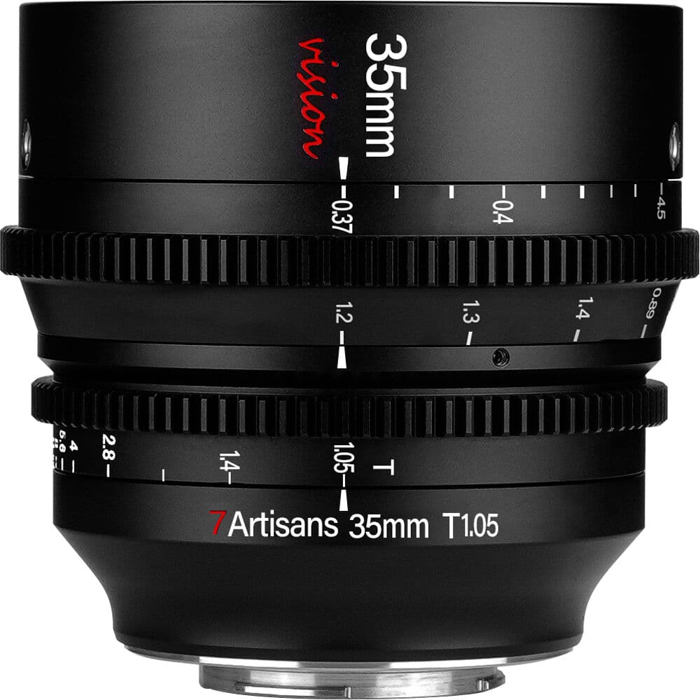 7Artisans 35mm T1.05 Fuji (FX Mount) APS-C MF Cine Lens Siyah