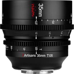 7Artisans 35mm T1.05 Fuji (FX Mount) APS-C MF Cine Lens Siyah