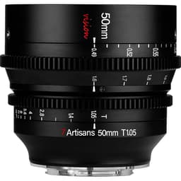 7Artisans 50mm T1.05 Fuji (FX Mount) APS-C MF Cine Lens Siyah