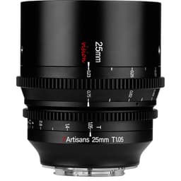 7Artisans 25mm T1.05 Fuji (FX Mount) APS-C MF Cine Lens Siyah