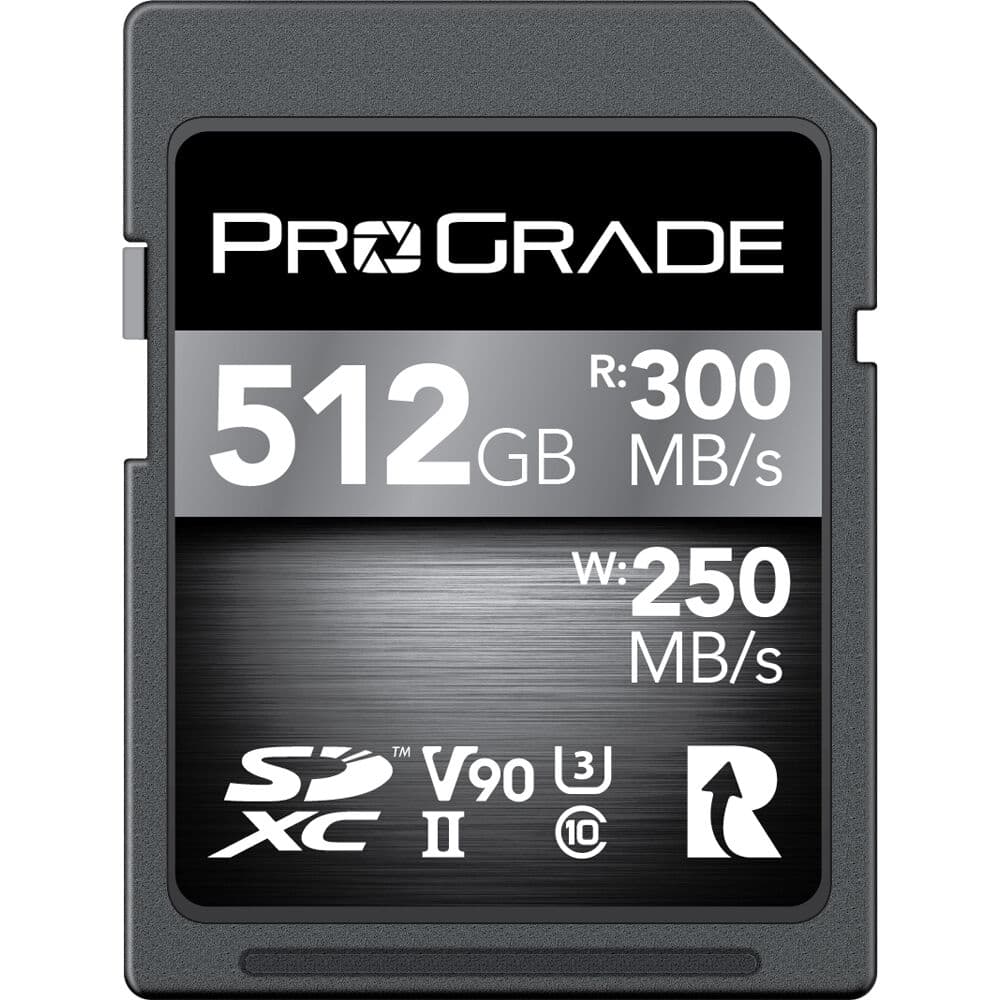 Prograde 512GB SDXC UHS-II V90 Memory Card (300MB/S)