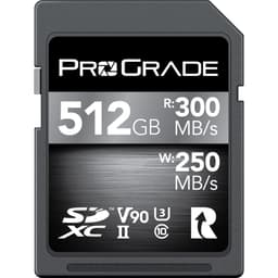 Prograde 512GB SDXC UHS-II V90 Memory Card (300MB/S)