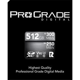 Prograde 512GB SDXC UHS-II V90 Memory Card (300MB/S)