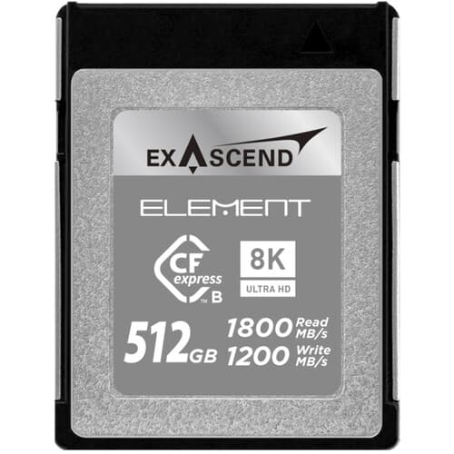Exascend 512GB Element Series CFexpress Type B Memory Card