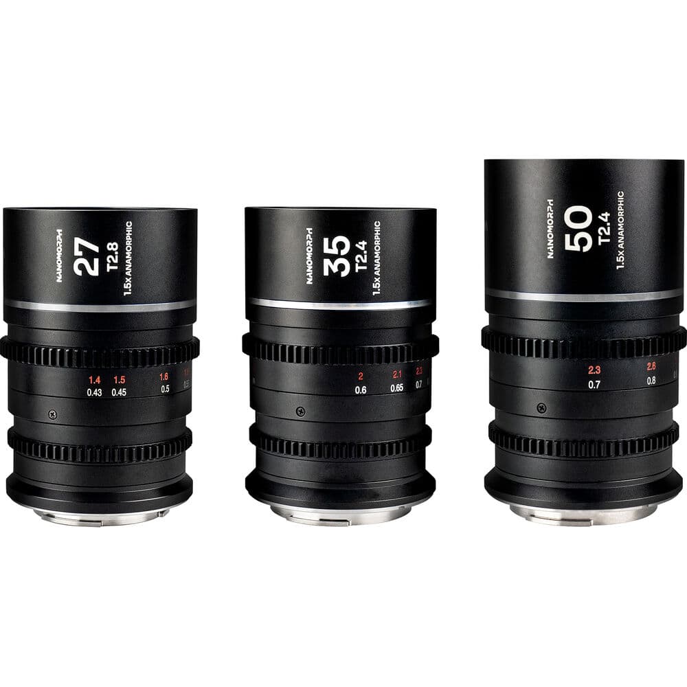 Laowa Nanomorph S35 Prime 3-Lens Bundle (Canon RF, Silver Flare)